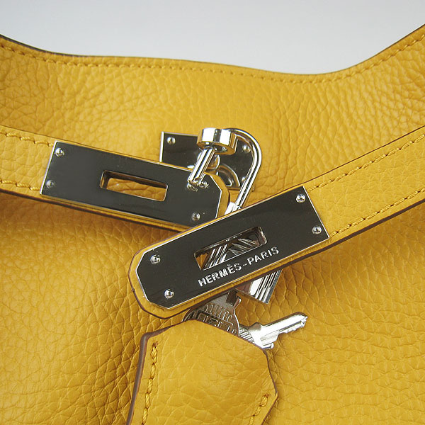 Replica Hermes Jypsiere 34 Togo Leather Messenger Bag Yellow H2804 - 1:1 Copy